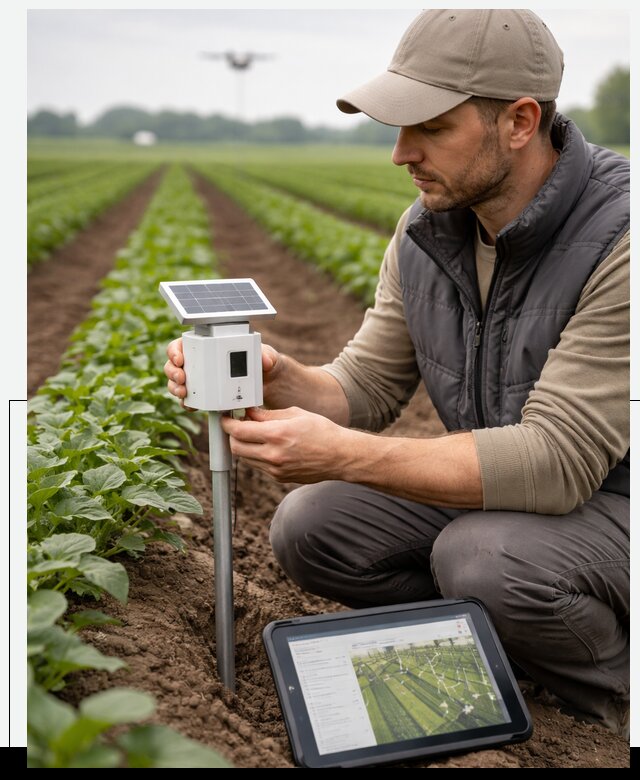 IoT мониторинг сельскохозяйственных полей и контроля в Вологде